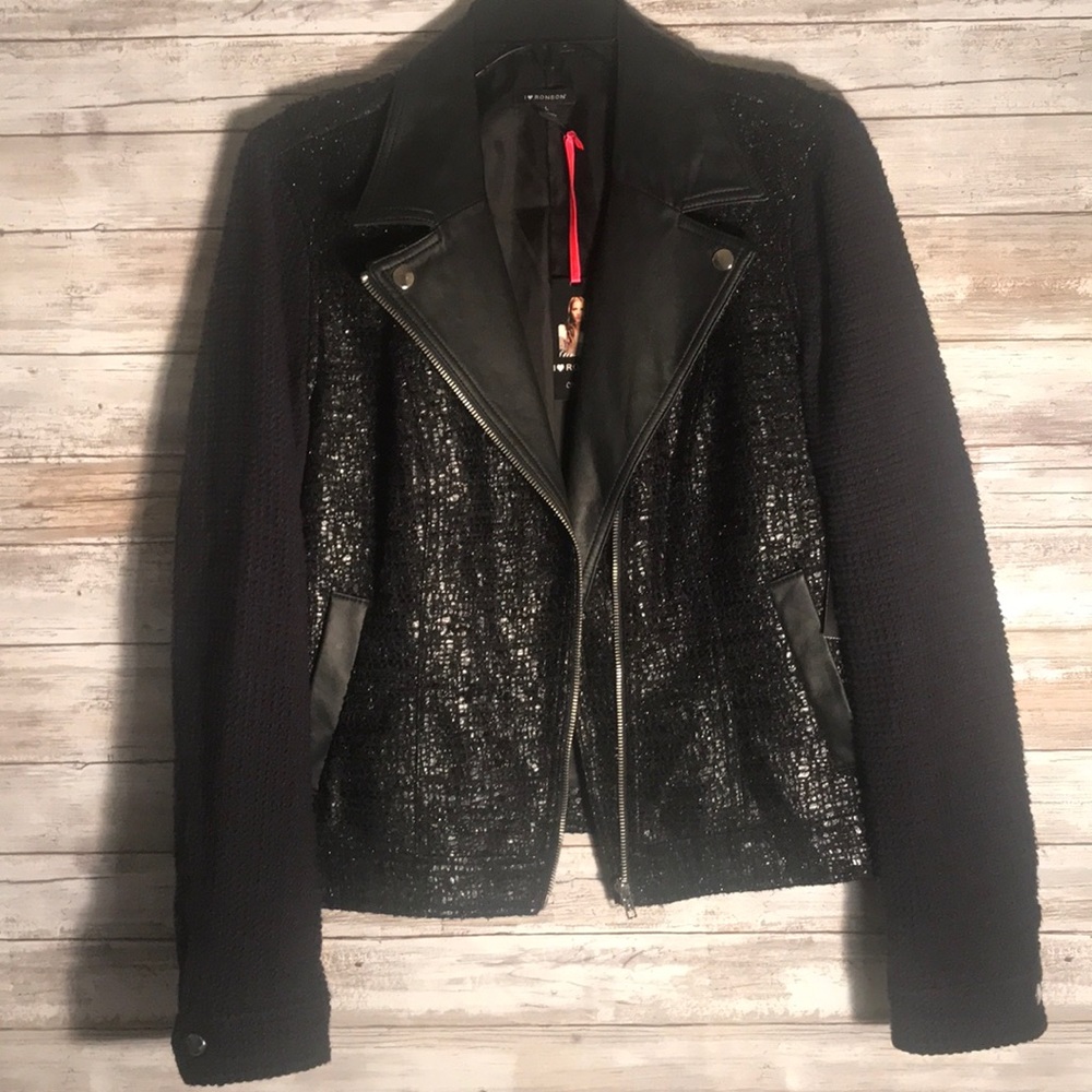 NWT- I Love Ronson Black Jacket sz Large
